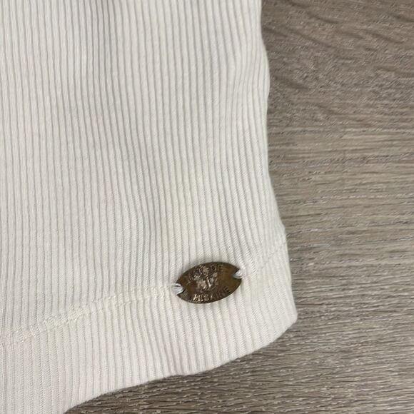 Mat De Misaine Couture White Mock Neck Long Sleeve Shirt Size 40 or M - Picture 2 of 5